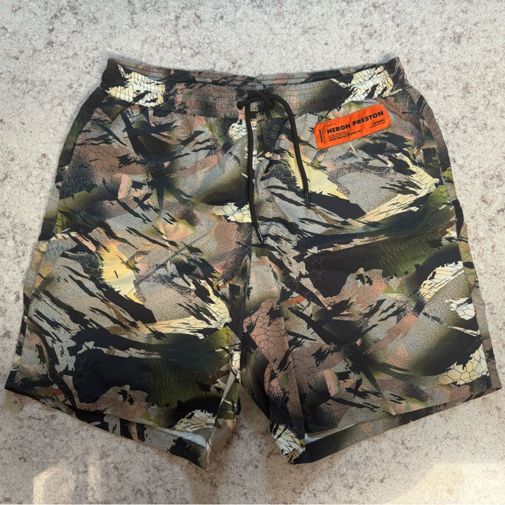 HERON PRESTON Camouflage Swim Trucks - Track Running Shorts